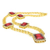 CADENA HIP HOP PIEDRA ROJA